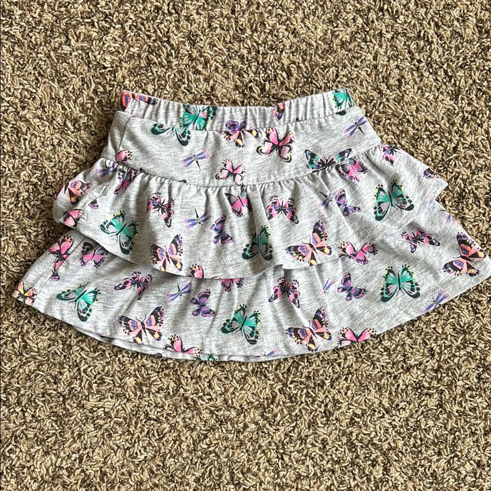 Jumping Beans Butterfly Pastel Print Ruffle Skirt Baby Girl Size 18 months